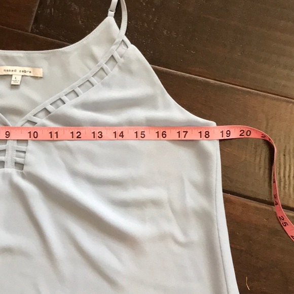 Beautiful light blue chiffon cami - Picture 4 of 5